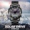SKMEI 1871 World Time Solar Powered Watch Waterproof Quartz Digital Compass Stainless Steel Analog Watch for Men