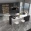 Customized Modern Luxury Glass Door Kitchen Cabinet with Wine Cupboard