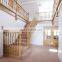 Low cost wooden curved staircase, indoor solid wood staircase designs