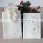 Elegant White Paper Flower Theme with Handbag Blank Wedding Invitation Cards