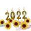 Hot Sale 0~9 Golden Digital Candle Creative Smokeless Birthday Candle for Cake Decoration Paraffin Wax Numbers Birthday Candle