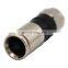F Coaxial cable compression connector RG6 coaxial cable with weather-sealed O-ring weather boot and waterproof
