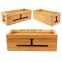 Bamboo Cable Management Box Stylish Cord Organizer Box Conceal Power Strips Electrical Cords from TV Computer USB Hub