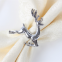 Table Accessories Rose Gold Silver Christmas Napkin Ring With Elk Plum Deer Style