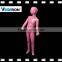 hot sell window display full body abstract fiberglass kids mannequin with sculptured hair