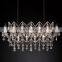 19TH C ROCOCO Iron & Crystal Rectangular  luxury home decor crysta glass Candle chandelier  hanging for living room restaurant