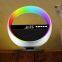 Top Fashion Multi-function Digital Display Alto Falante LED Colorful Alarm Clock Bluetooth Speaker With Fast Wireless Charging