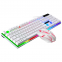 Computer Kit USB-geführtes Tastatur-Maus-Set mit Regenbogenfarben-Backlight für iPad, Laptop und PC. Tastatur-Maus-Kombinationen