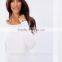 White Color Women Fashion Long Sleeve t Shirt OEM Service Spring Hotsale Ladies t Shirt Design TS039