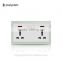 double 13a Multi function universal electrical sockets usb wall socket