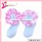 Cute baby girls products wholesale ribbon decoration fancy baby socks gift (WT-0013)