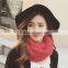 2016 New Style Ladies Fashion Circle Wool Plain Knitted Taiwan Magic Scarf