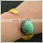 LFD-B005 Newest ~ Gold Plated Pave Rhinestone Crystal Bangles , Druzy Amazonite Stone Cuff Bangle Bracelets Jewelry
