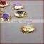 Small square druzy drusy connector jewelry accessory back and front facted pendant
