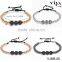 2016 Anil Arjandas Men Bracelets macrame Bracelet with 18k Black Plated 8mm & Micro Pave Beads in rose gold