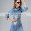 Manufacture custom pictures casual dress for lady short tight sexy dress denim maxi dress