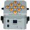 9pcs 15wbatteryed power rgbwa uv flat led par light 6in1 stage lighting led decoration light for wedding
