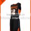 full customized basket ball uniform/2015/ black red