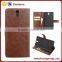 Crazy horse grain pattern with card holder pu leather case flip cover for Sony xperia c5 ultra