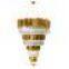 Unique design golden large contemporary crystal pendant light