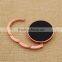 Hot sale round rose gold zinc alloy bag purse hanger with leather surface