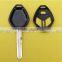 Replacement 2+1 Buttons With Logo Uncut Left Groove Blade Keyless Remote Housing Fob Key Case Shell Mistubishi Car Key