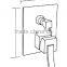 ceramic cartridge bath and shower faucet with diverter HD4151