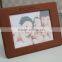 Custom Pu leather wooden photo frame Luxury genuine leather photo frame
