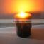Realistic fliker flameless cream dripping shape wax led candle
