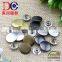 Different Metallic Colors Fastener and High Quality Ring Metallic Button for Jacket