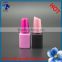 square clear glass nail polish bottle with black cap and brush low price