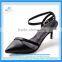 Elegant women pumps dress shoes lady ankle strap heel shoes with genuine leather