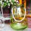 Free Sample Colored Frosted / Clear Glass Candle Holder With Rope Handle