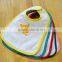 Embroidered or Printed Flower on Baby Bib