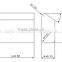 ISO manufacturer customized cemented tungsten carbide snowplow inserts,blade for snow plow