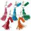 genuine leather Leather Tassel Key Chain fob