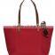 lady nylon classic tote bag with leather trim