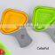 Silicone Triangle Foldable Basket With Handle Kitchen Gadgets Novelty Safety Kitchen Sink Strainer