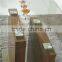 TB dining room new glass dining table set veneer stainless steel leg