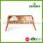 bamboo wood bed computer table trau with foldable leg