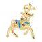 Colorful Fashion Christmas Deer Brooch Alloy Rhinestone Brooch Jewellery