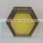 Pink hexagon thin wooden tray