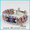 Military Multi-colors Parachute Ajustable Claps Survival Dog Tag Paracord Bracelet