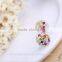 Gemstone Jewelry Manufacturer colorful zircon micro pave cute genuine silver earring 925
