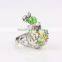 Wholesale Stripe Clear Mini Glass Bottle Fragrance Perfume Ring Essential Oil Rings for Women