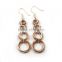 Handmade Two Tone 925 Silver Brass Plain Earring