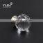 1 1/2 inch brass base  hardware clear cabinet handle glass knobs