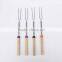 Telescopic Barbecue Fork, Wood Painted Barbecue Fork, Roasting stick