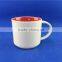 16 oz glazed red color ceramic sublimation coffee mug