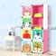 Cute Carton Printed Children Plastic Closet Wardrobe